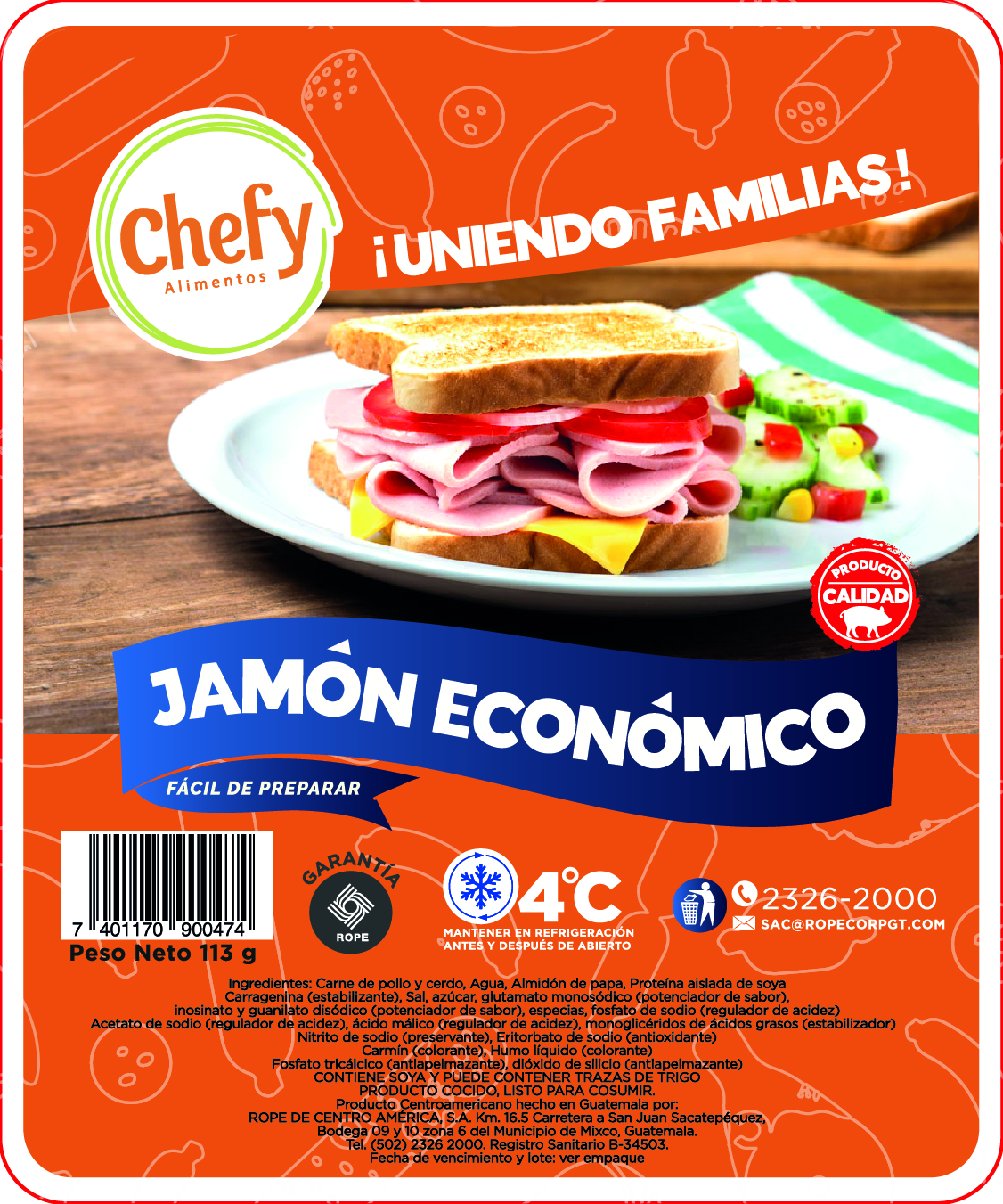 Producto Alimentos Chefy